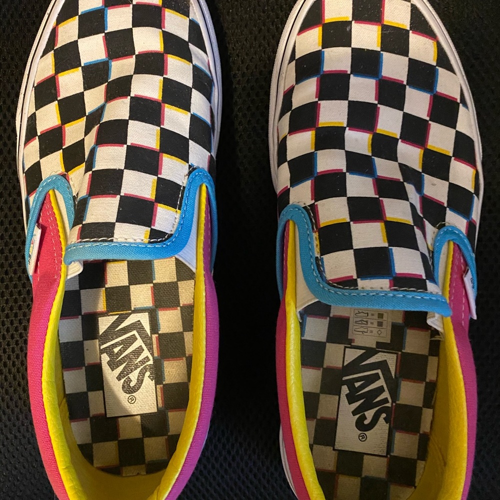 Vans womens slip ons checkered